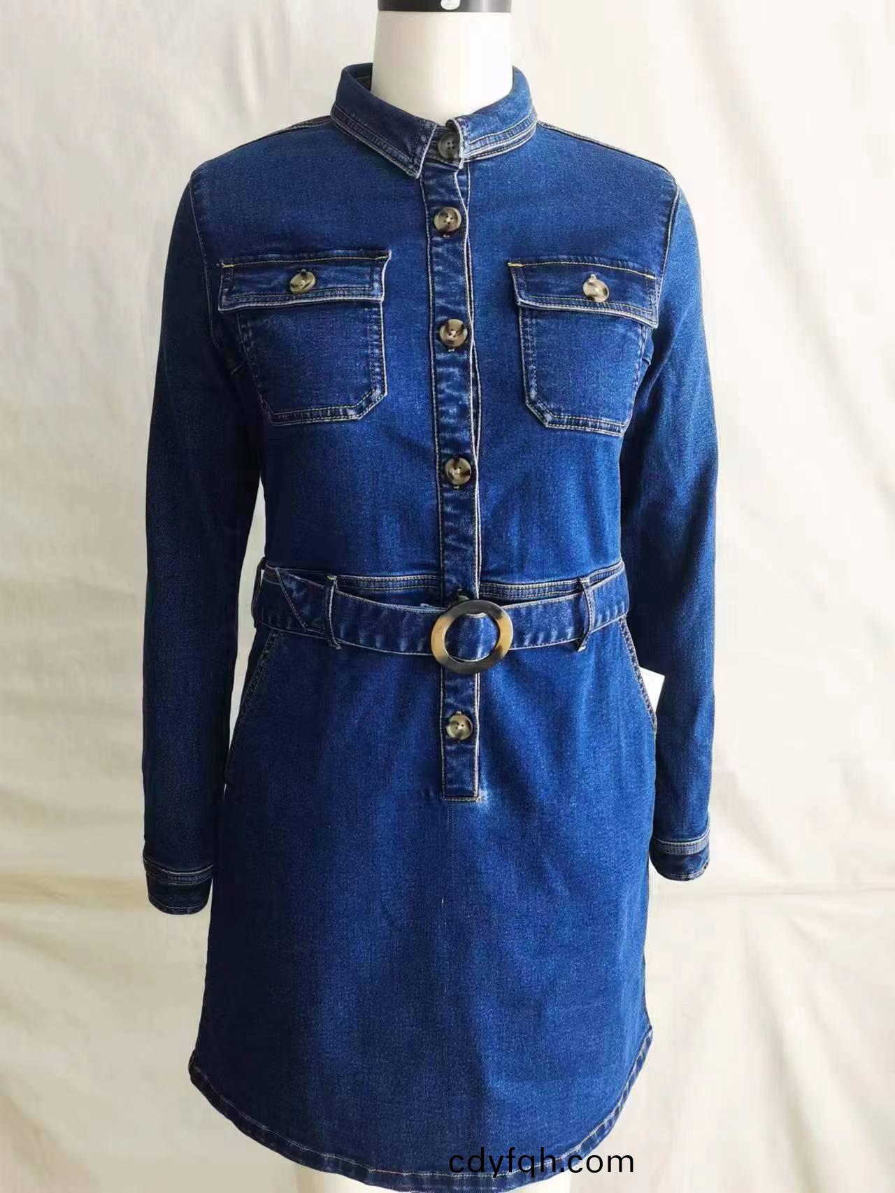 DENIM TOP DRESS_青(qing)島(dao)紡聯集糰(tuan)進齣(chu)口(kou)有限公司(si)